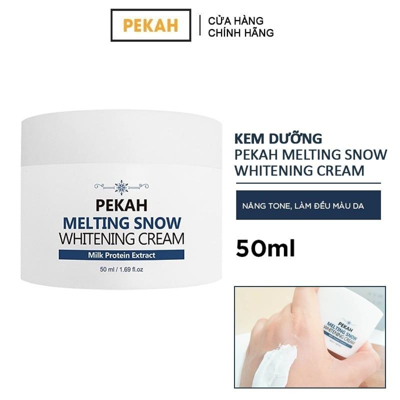 Kem Dưỡng Hỗ Trợ Làm Sáng, Nâng Tông Da Pekah Melting Snow Whitening Cream 50ml