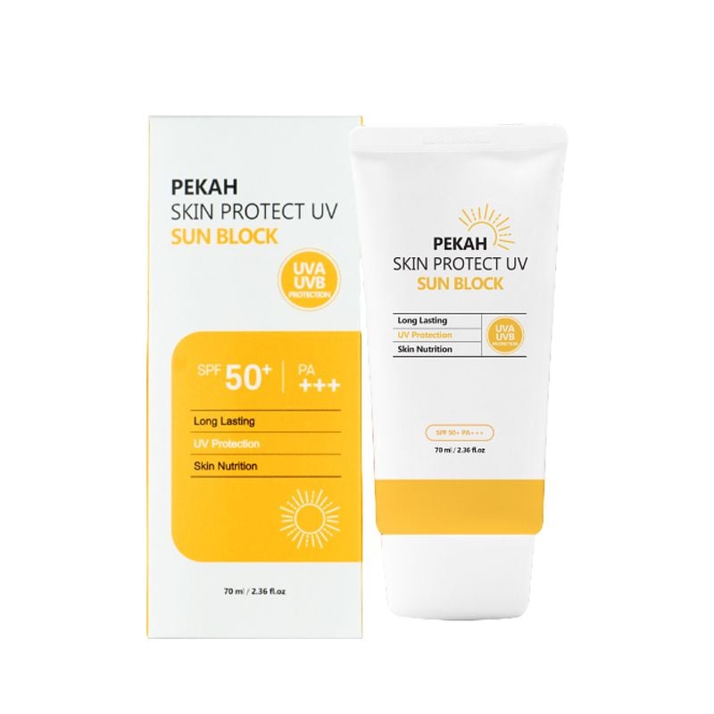 Kem Chống Nắng Pekah Nâng Tone Tự Nhiên Skin Protect UV Sunblock SPF50+/PA+++ 70ml