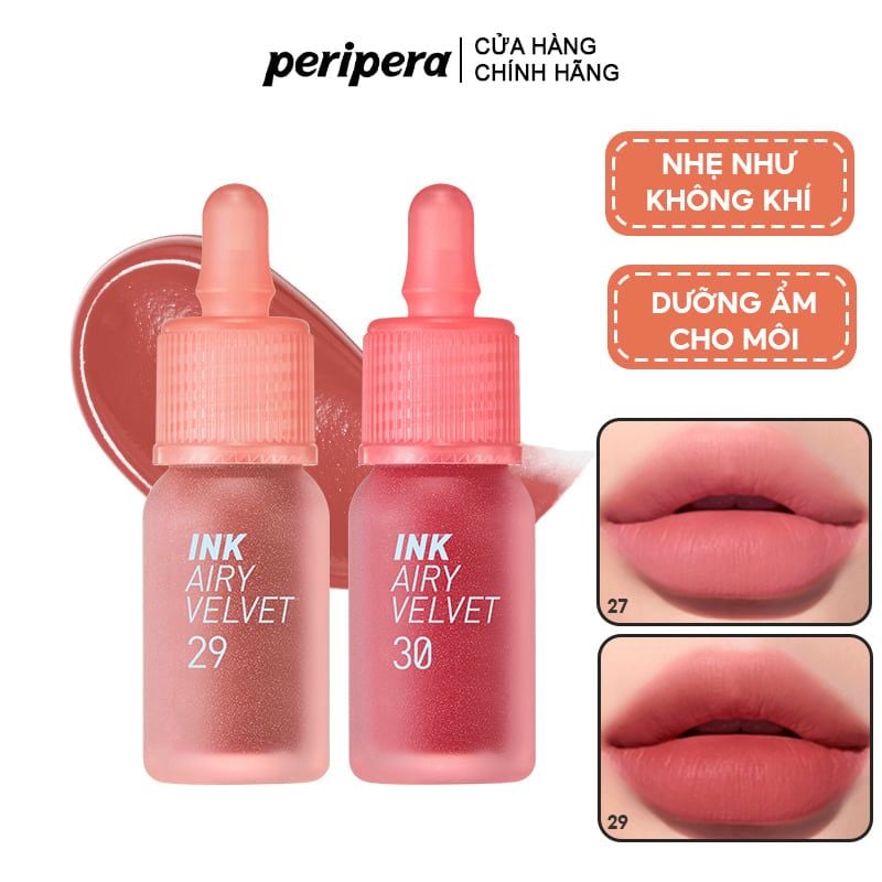 Son Kem Lì Nhẹ Môi, Siêu Mịn Peripera Ink Airy Velvet 4g