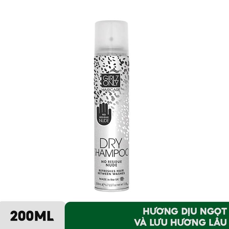 Dầu Gội Khô Girlz Only Dry Shampoo (Party Nights/ Dawn Til Dusk/ Dazzling Volume/ No Residue Nude)