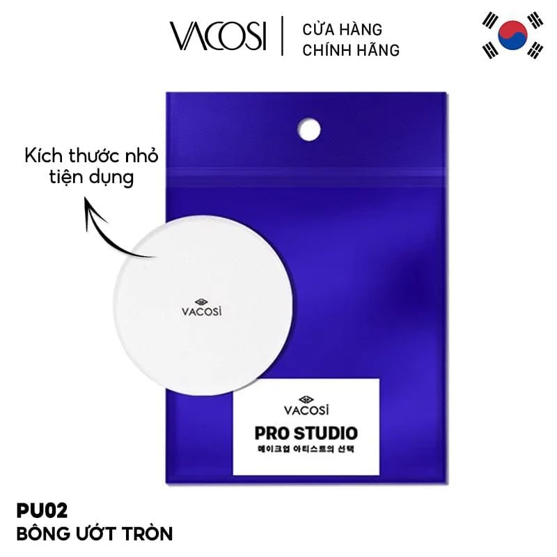 Bông Ướt Tròn Vacosi Prs Round Pro Sponge - PU02