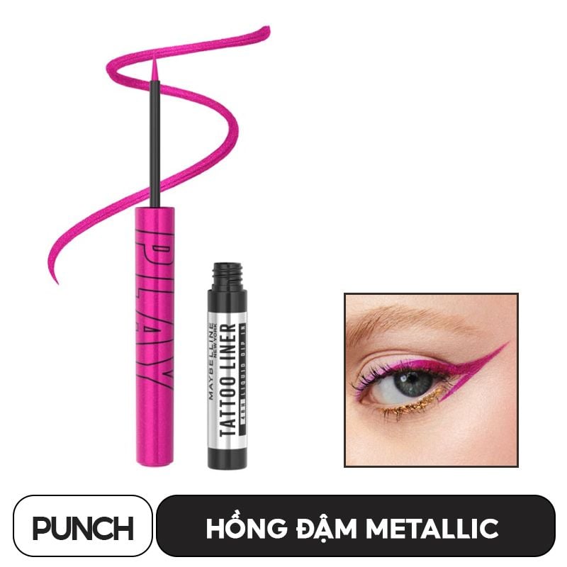 Kẻ Mắt Nước 6 Màu Bền Màu Lâu Trôi Maybelline Tattoo Liner Play 2.1ml