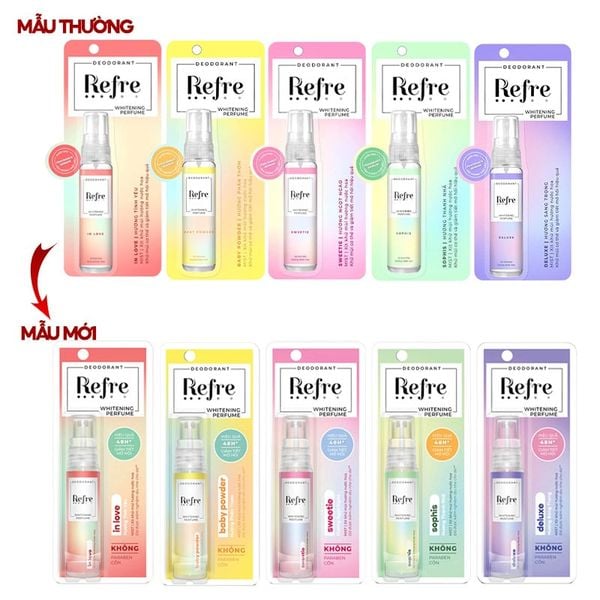  Xịt Khử Mùi Refre Hỗ Trợ Dưỡng Trắng Whitening Perfume Deodorant 30ml 