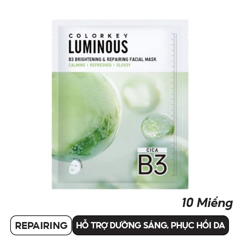 Mặt Nạ Colorkey B3 Hỗ Trợ Dưỡng Sáng Da Luminous B3 Brightening Facial Mask 30ml