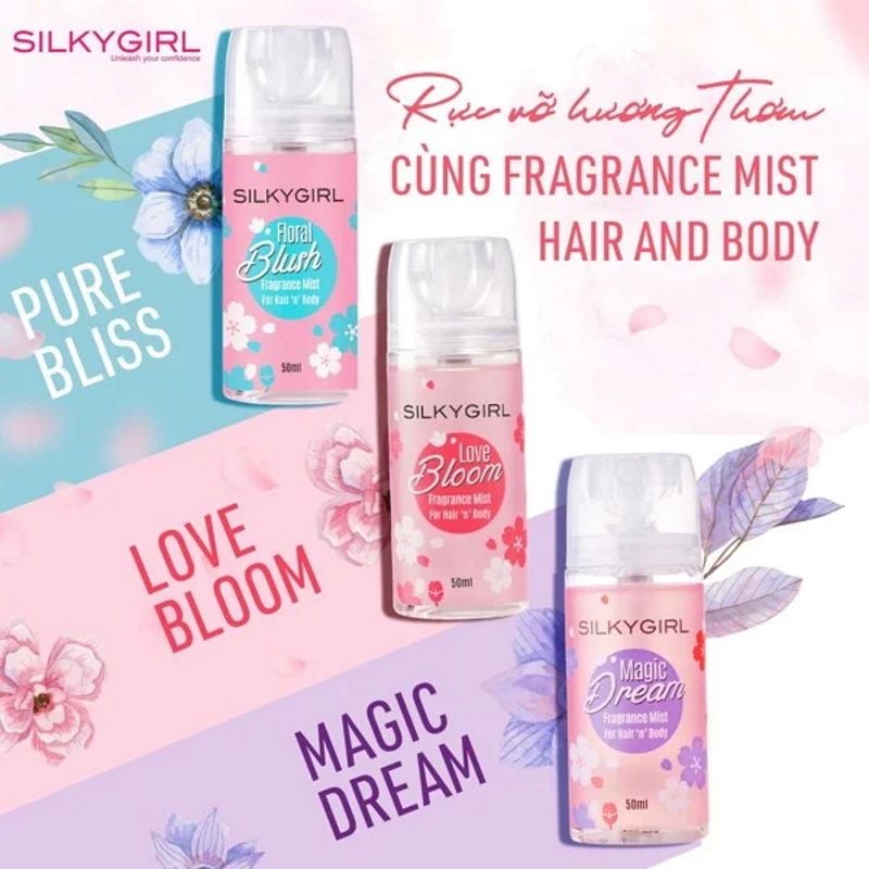 Xịt Thơm Silkygirl Toàn Thân Và Tóc Fragrance Mist 50ml
