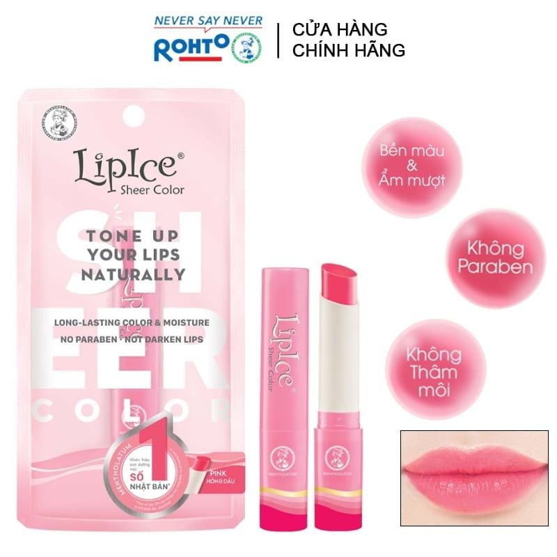 Son Dưỡng Môi LipIce Có Màu Sheer Color Pop 2.4g #Hồng Pink