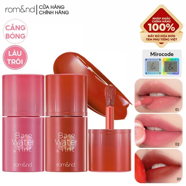 [New] Son Tint Lâu Trôi, Căng Mọng Romand Bare Water Tint 4.5g