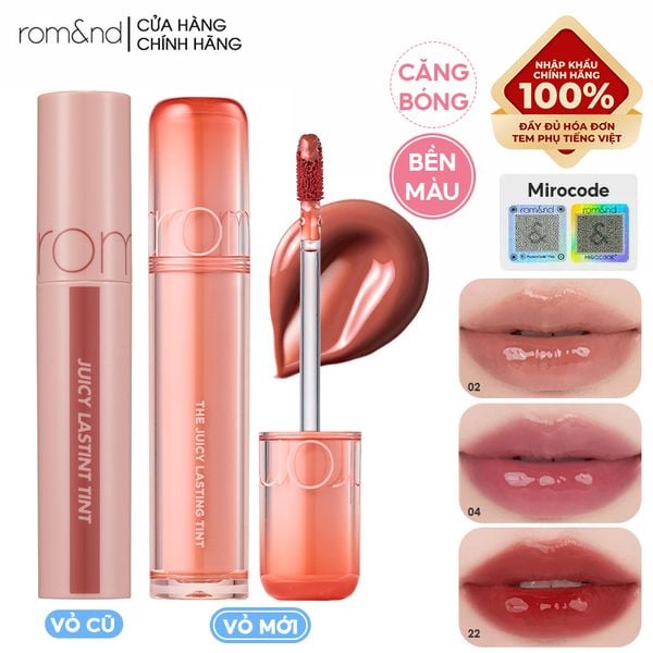 [NEW][Màu 1-39] Son Tint Lì, Căng Bóng Romand The Juicy Lasting Tint