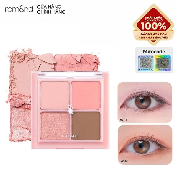 Bảng Phấn Mắt 4 Ô Xinh Xắn, Ngọt Ngào Romand Better Than Eyes - Milk Series