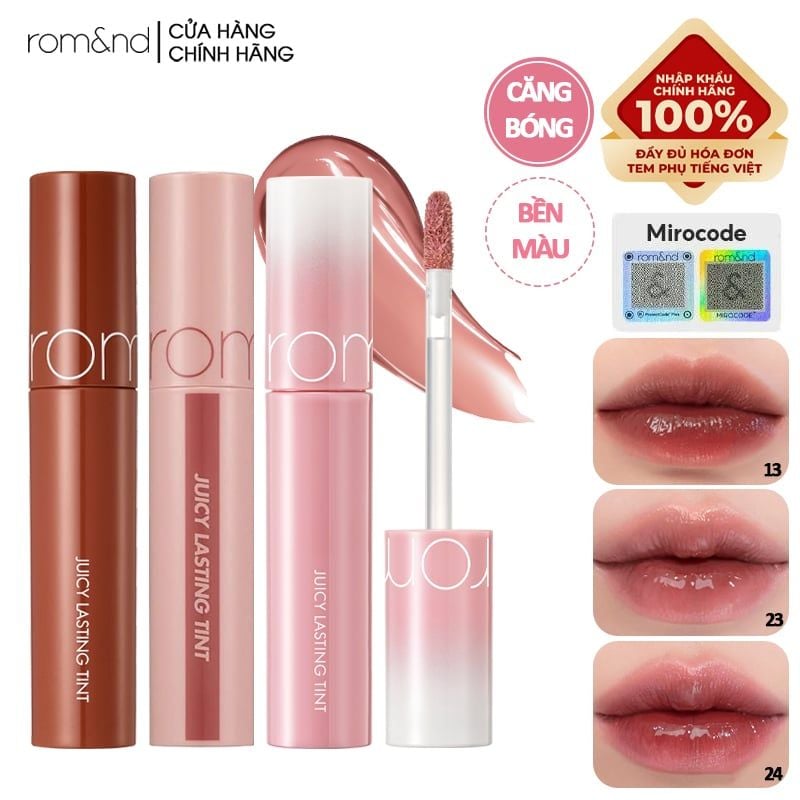 [NEW][Màu 1-39] Son Tint Lì Romand Căng Bóng The Juicy Lasting Tint