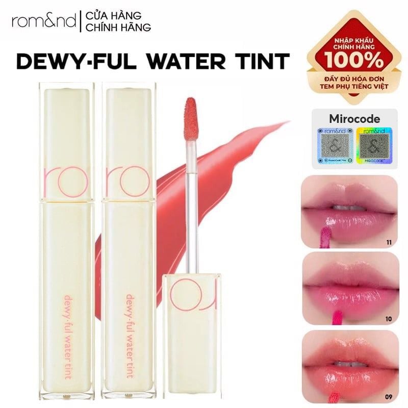 Son Tint Bóng Siêu Lì Cho Đôi Môi Căng Mọng Romand Milk Grocery Dewyful Water Tint 5g