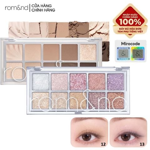 [NEW][Màu 00 - 13] Bảng Phấn Mắt 10 Ô Siêu Lấp Lánh Romand Better Than Eye Palette