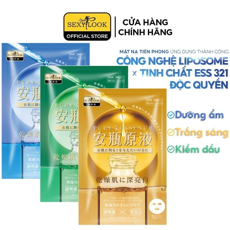 Mặt Nạ Tinh Dầu Dưỡng Ẩm, Sáng Da, Ngừa Mụn Sexylook Pure Essence Mask