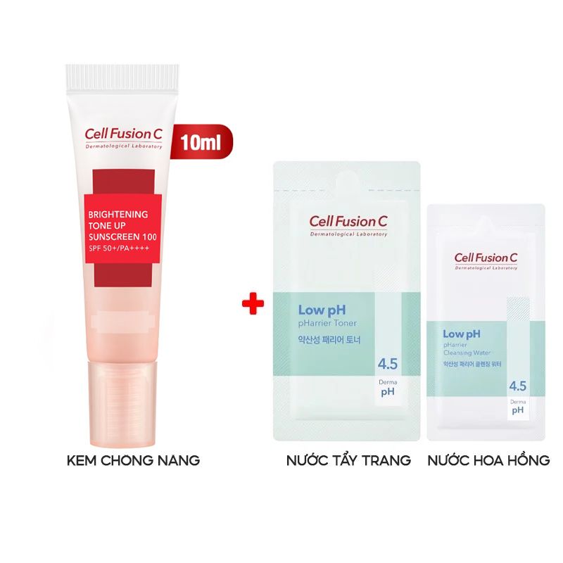 Kem Chống Nắng Nâng Tông, Cải Thiện Độ Đàn Hồi & Nếp Nhăn Cell Fusion C Brightening Tone Up Sunscreen SPF50+/PA++++