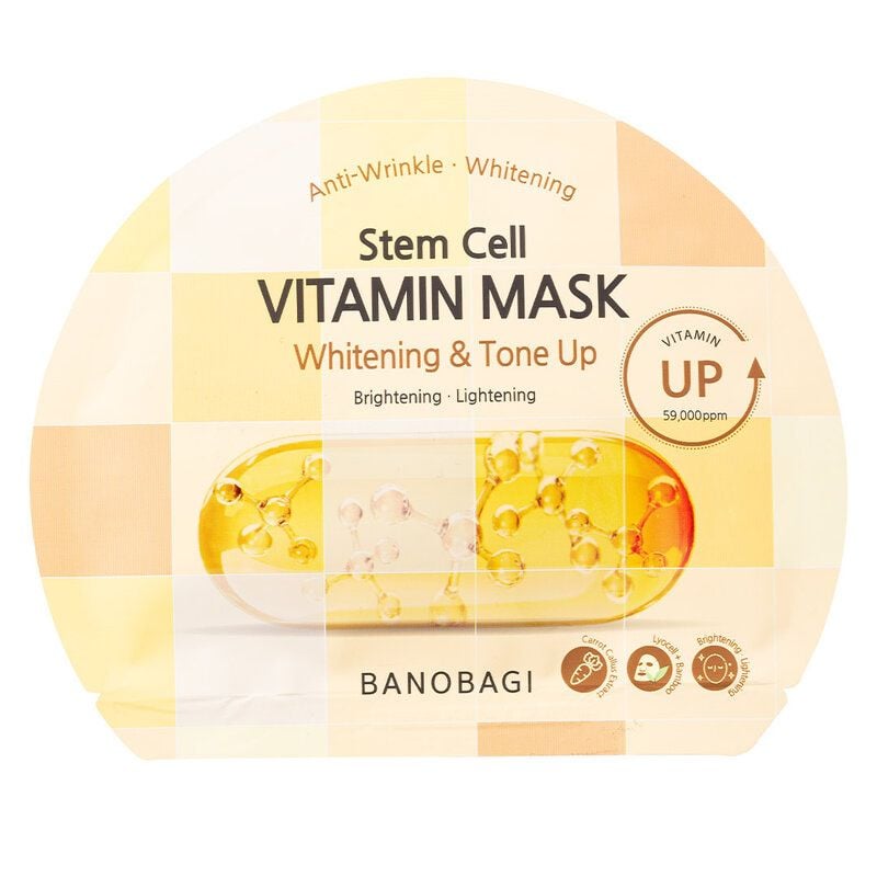 Mặt Nạ Miếng Dưỡng Trắng Cấp Ẩm & Bổ Sung Collagen Ngăn Ngừa Lão Hóa Banobagi Stem Cell Vitamin, Super Collagen Mask 30ml