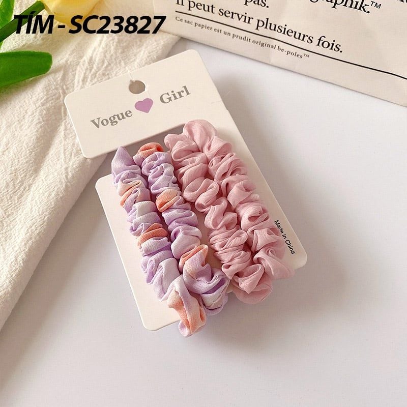 [NHẬP KHẨU] Dây Buộc Tóc Cao Su Co Giãn Thiết Kế Đơn Giản Phong Cách Hàn Quốc UNK Hair Bands Scrunchies