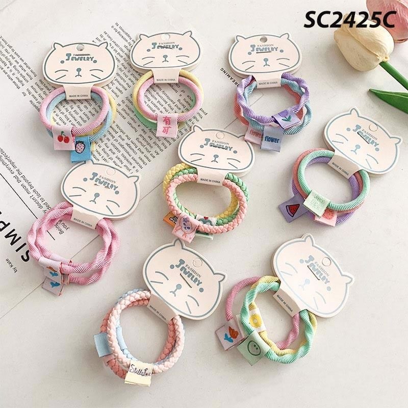 [NHẬP KHẨU] Dây Buộc Tóc Cao Su Co Giãn Thiết Kế Đơn Giản Phong Cách Hàn Quốc UNK Hair Bands Scrunchies