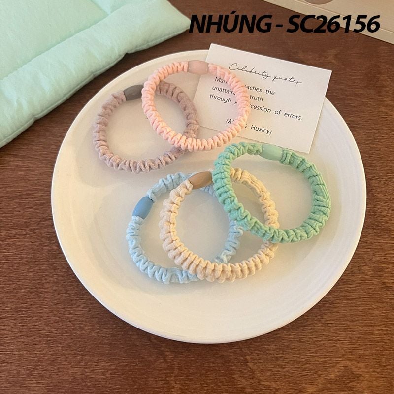 [NHẬP KHẨU] Dây Buộc Tóc Cao Su Co Giãn Thiết Kế Đơn Giản Phong Cách Hàn Quốc UNK Hair Bands Scrunchies