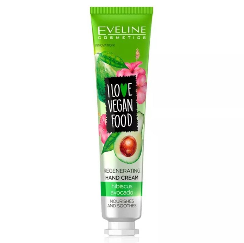 Kem Dưỡng Da Tay Chiết Xuất Tự Nhiên Dưỡng Da Mềm Mại Eveline Cosmetics I Love Vegan Food Hand Cream 50ml