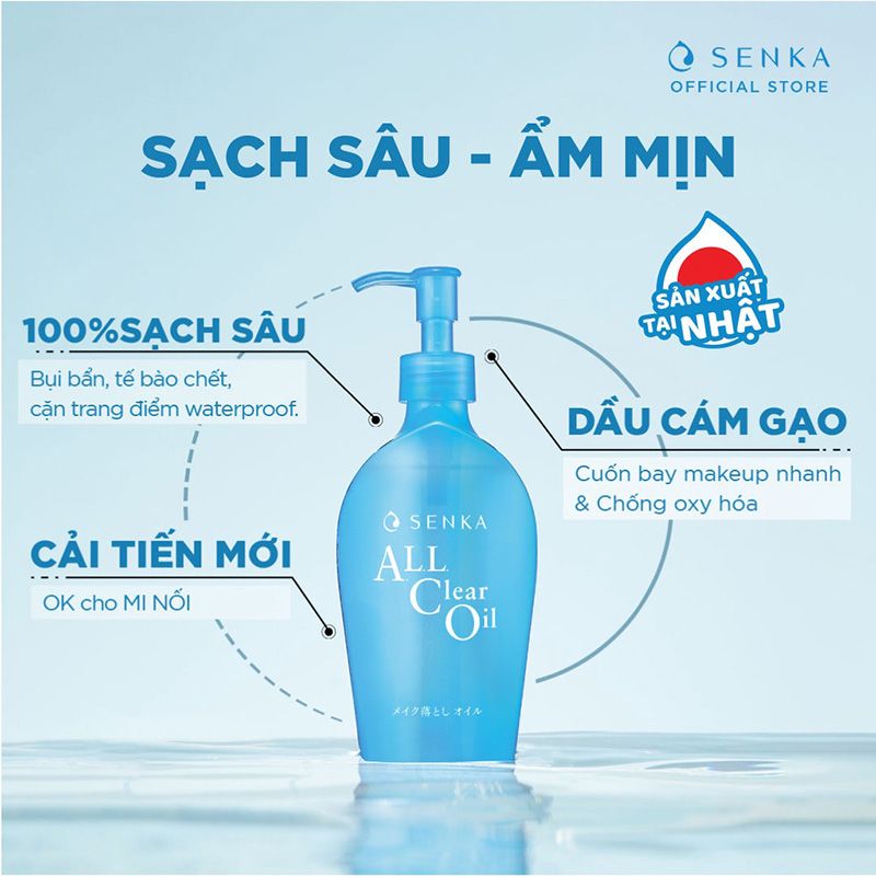 Dầu Tẩy Trang Làm Sạch Sâu Senka All Clear Oil 230ml