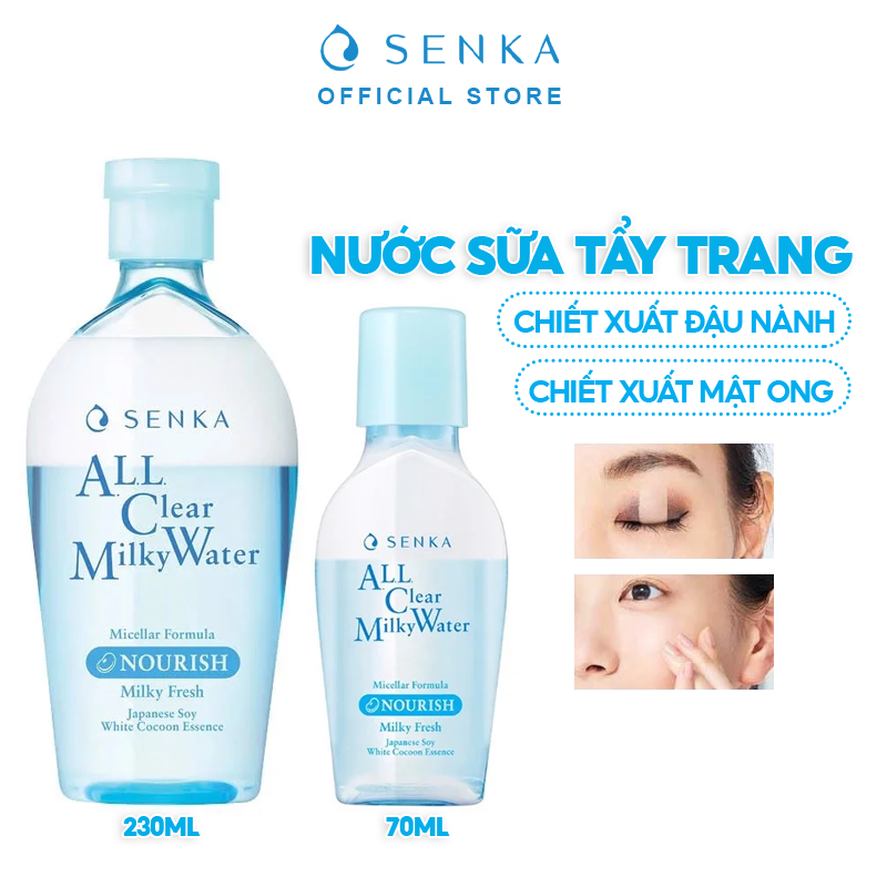 Nước Sữa Tẩy Trang Hai Lớp Senka All Clear Milky Water 230ml