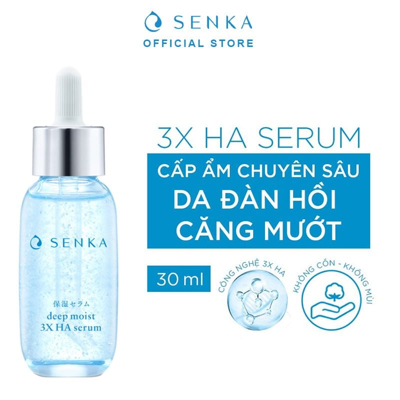 Serum Senka Dưỡng Ẩm Và Ngừa Lão Hóa Deep Moist 3X HA Serum 30ml