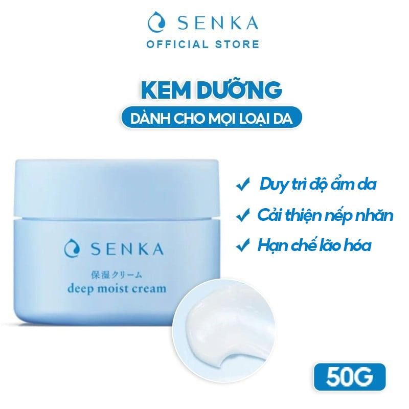 Kem Dưỡng Cấp Ẩm Chuyên Sâu Senka Deep Moist Cream 50g