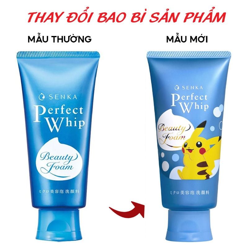 Sữa Rửa Mặt Tạo Bọt Làm Sạch Sâu Chiết Xuất Tơ Tằm Trắng Senka Perfect Whip U