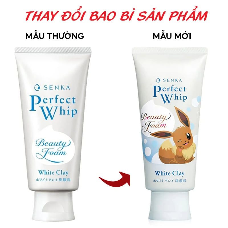 Sữa Rửa Mặt Đất Sét Trắng Giúp Làm Sạch Sâu, Dưỡng Da Sáng Mịn Senka Perfect White Clay 120g