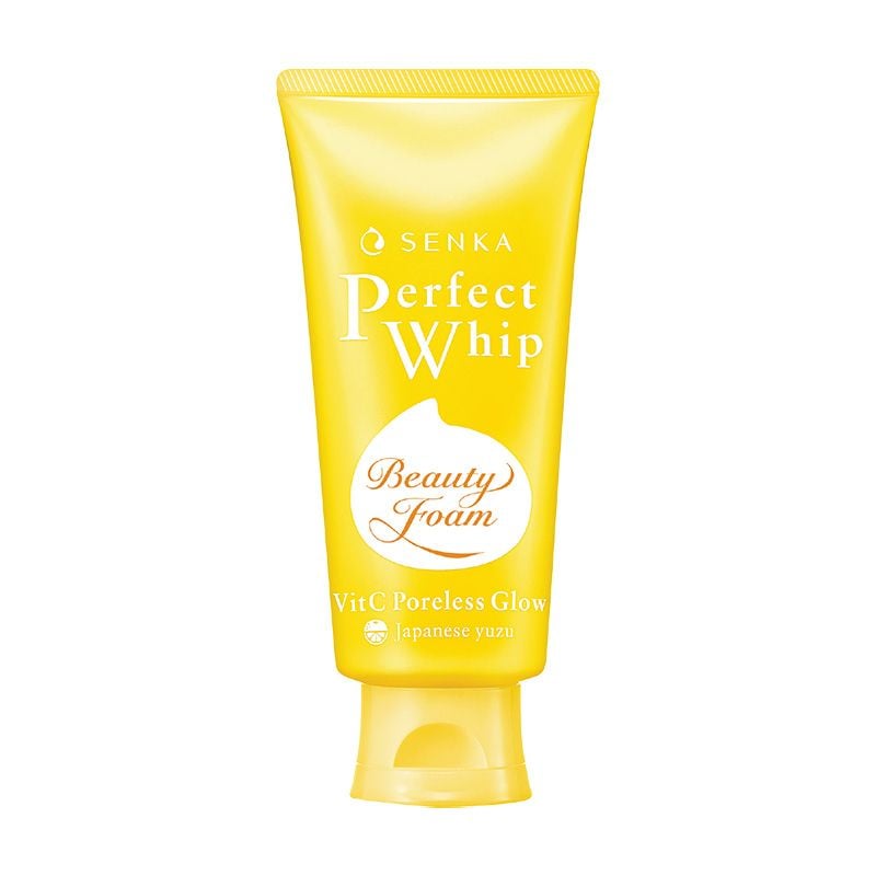 Sữa Rửa Mặt Senka Chứa BHA, Hỗ Trợ Dưỡng Trắng, Mờ Thâm Perfect Whip VitC Poreless Glow 100g