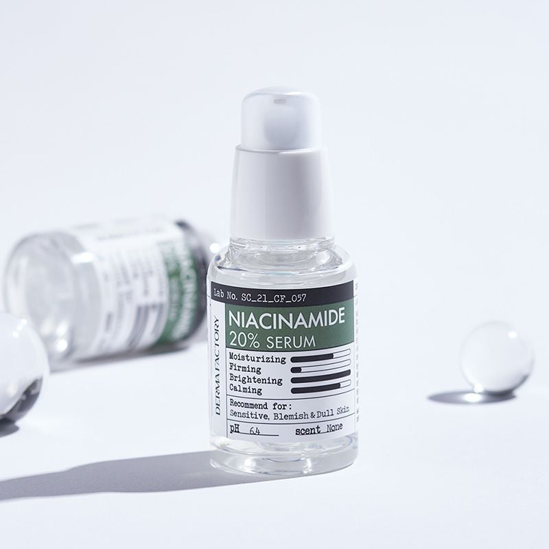 Serum Derma Factory Hỗ Trợ Dưỡng Trắng, Kiềm Dầu, Mờ Thâm Niacinamide 20% Serum 30ml