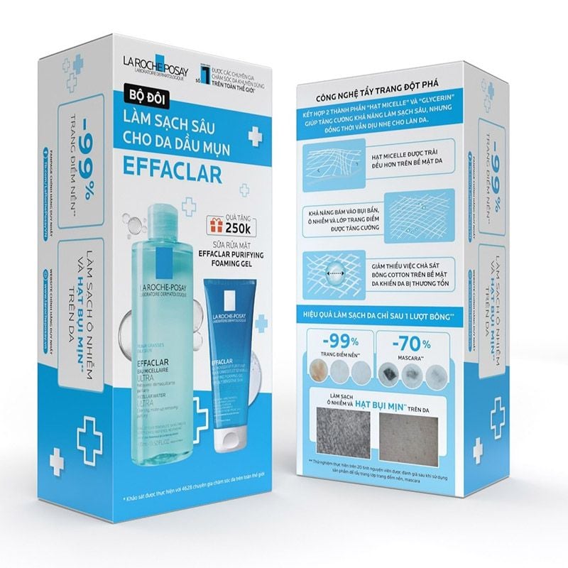 Nước Tẩy Trang La Roche-Posay Dành Cho Da Dầu Mụn, Da Nhạy Cảm Effaclar Eau Micellaire Ultra