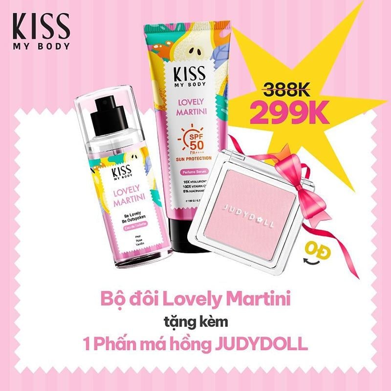 Serum Dưỡng Thể Kiss My Body Chống Nắng Hương Nước Hoa Sun Protection Perfume Serum SPF50 PA++++