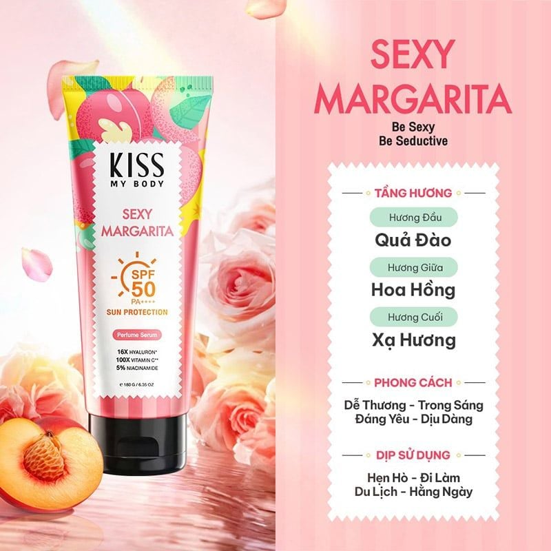 Serum Dưỡng Thể Kiss My Body Chống Nắng Hương Nước Hoa Sun Protection Perfume Serum SPF50 PA++++