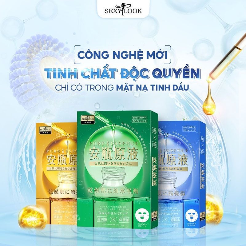 Mặt Nạ Tinh Dầu Dưỡng Ẩm, Sáng Da, Ngừa Mụn Sexylook Pure Essence Mask