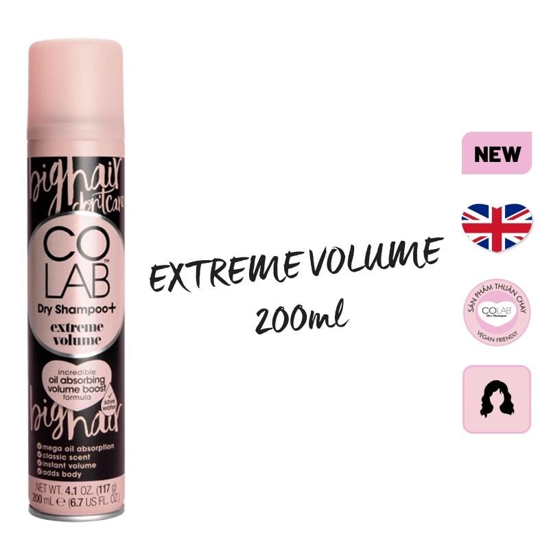 Dầu Gội Khô Bảo Vệ Tóc Khỏi Tia UV, Tạo Tóc Phồng Vào Nếp Colab Dry Shampoo