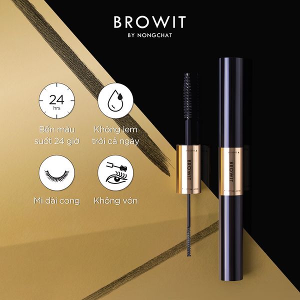  Mascara Browit Hai Đầu Làm Tơi Và Cong Mi Professional Duo Mascara #Sexy Black 4g +4g 