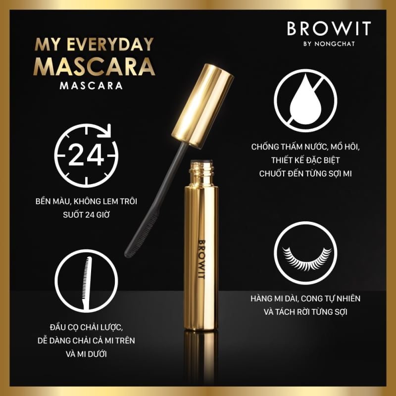 Mascara Dạng Lược Tơi Dài Và Cong Mi Browit My Everyday Mascara #Endless Night 5.5g