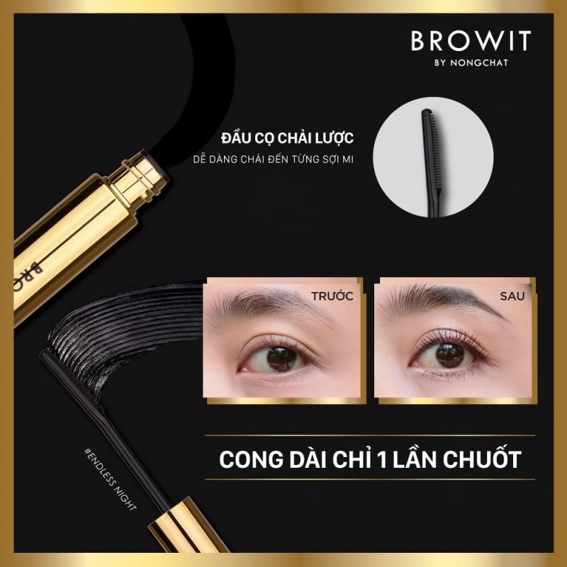 Mascara Dạng Lược Tơi Dài Và Cong Mi Browit My Everyday Mascara #Endless Night 5.5g