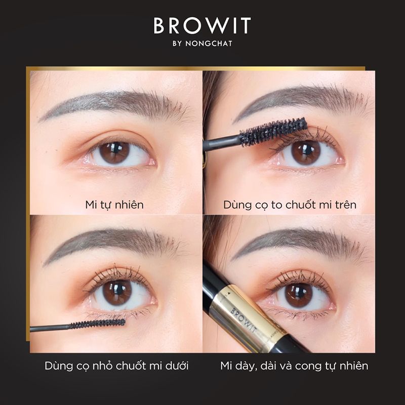 Mascara Hai Đầu Làm Tơi Và Cong Mi Browit Professional Duo Mascara #Sexy Black 4g+4g