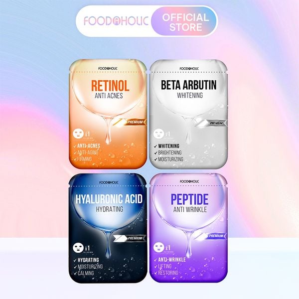  [4 GIẢI PHÁP] Mặt Nạ Foodaholic Hỗ Trợ Dưỡng Trắng, Dưỡng Ẩm, Hạn Chế Lão Hóa Mask 23ml 