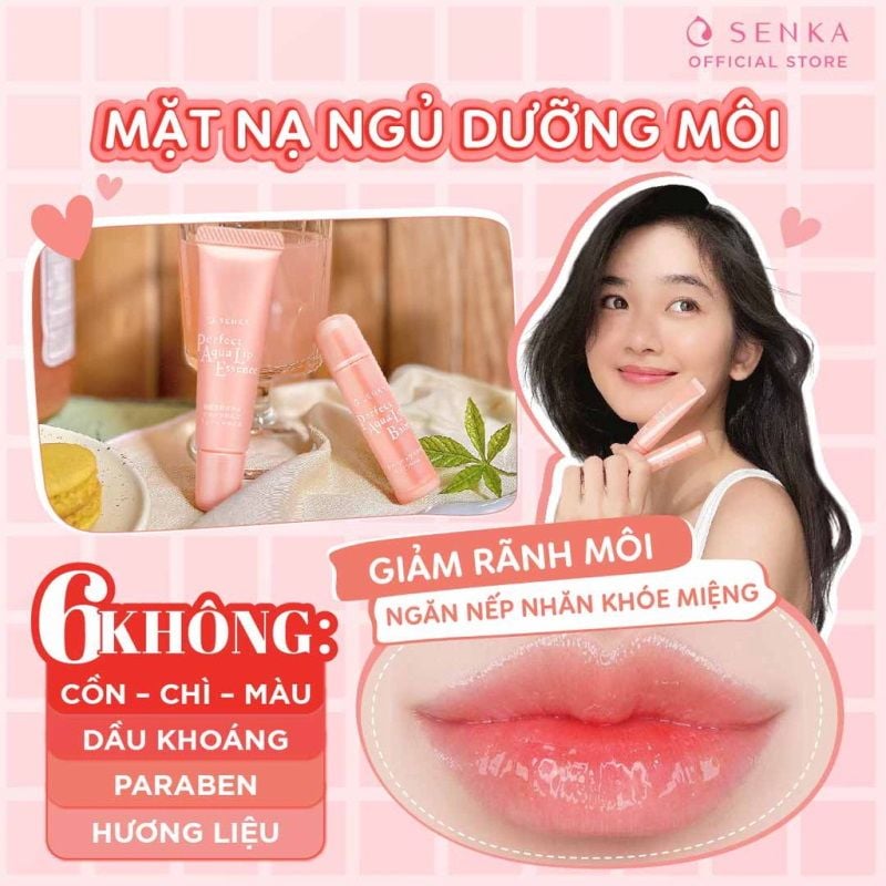 Tinh Chất Dưỡng Môi Cấp Ẩm Senka Perfect Aqua Lip Essence