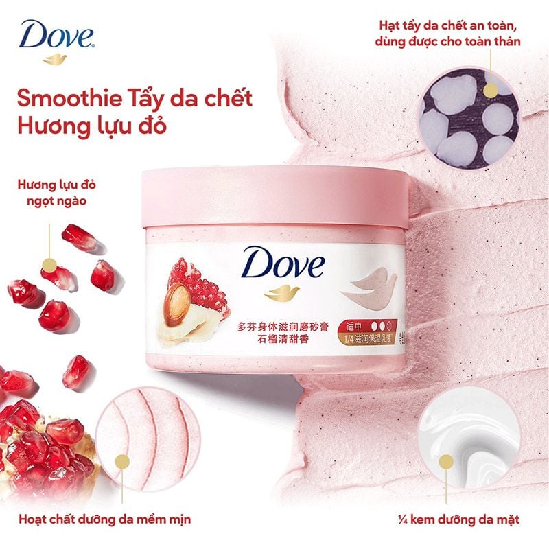 Tẩy Tế Bào Chết Body DOVE Dưỡng Da Sáng Mịn Moisturizing Body Scrub 298g