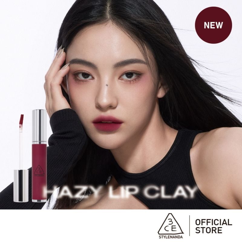 Son Kem Lì, Mịn Mượt Môi 3CE Hazy Lip Clay 4g