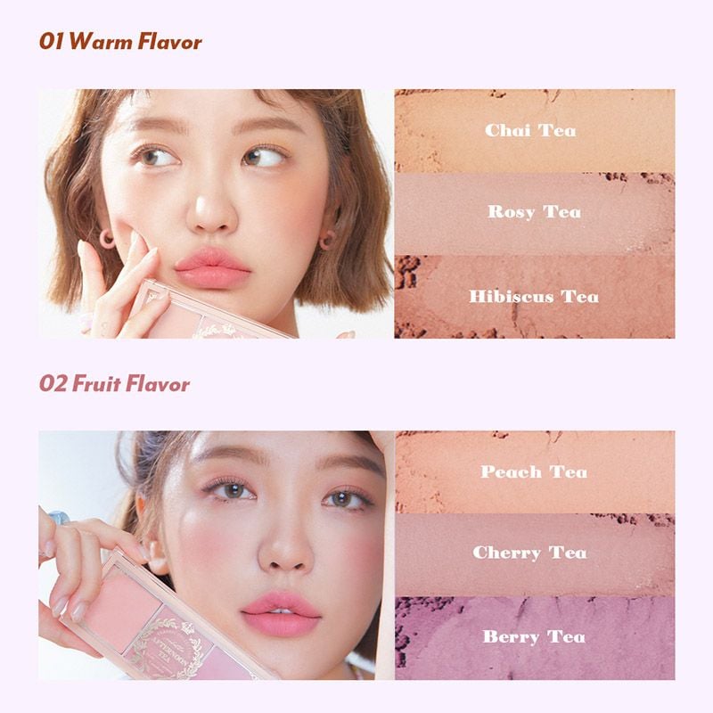 Phấn Má Hồng Đa Năng 3 Ô Màu I'm I'm Afternoon Tea Blusher Palette