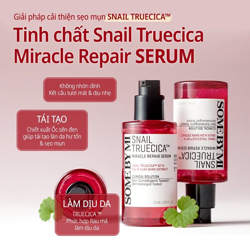 Serum Some By Mi Tinh Chất Ốc Sên Hỗ Trợ Mờ Thâm Sẹo Hàn Quốc Some By Mi Snail Truecica Miracle Repair Serum 50ml