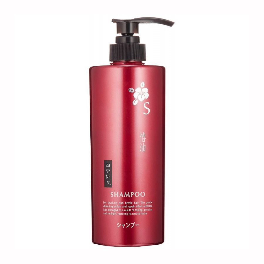 [600ml] Dầu Gội Dưỡng Tóc Óng Mượt Chiết Xuất Hoa Trà Shikioriori Tsubaki Shampoo