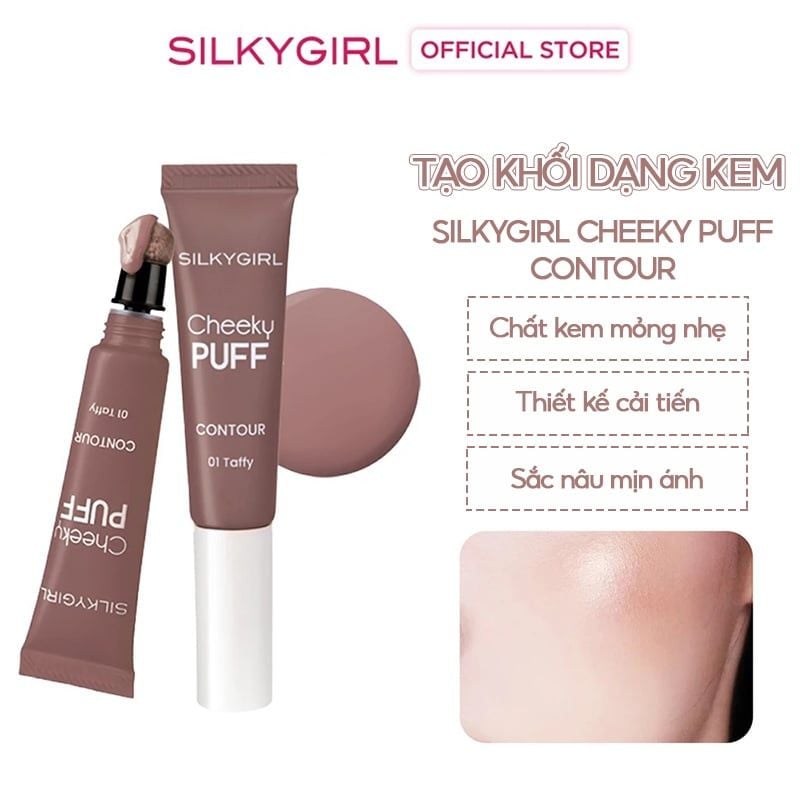 Tạo Khối Dạng Kem Silkygirl Cheeky Puff Contour #01 Taffy 6ml