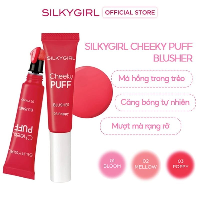 Má Hồng Kem Silkygirl Cheeky Puff Blusher 6ml
