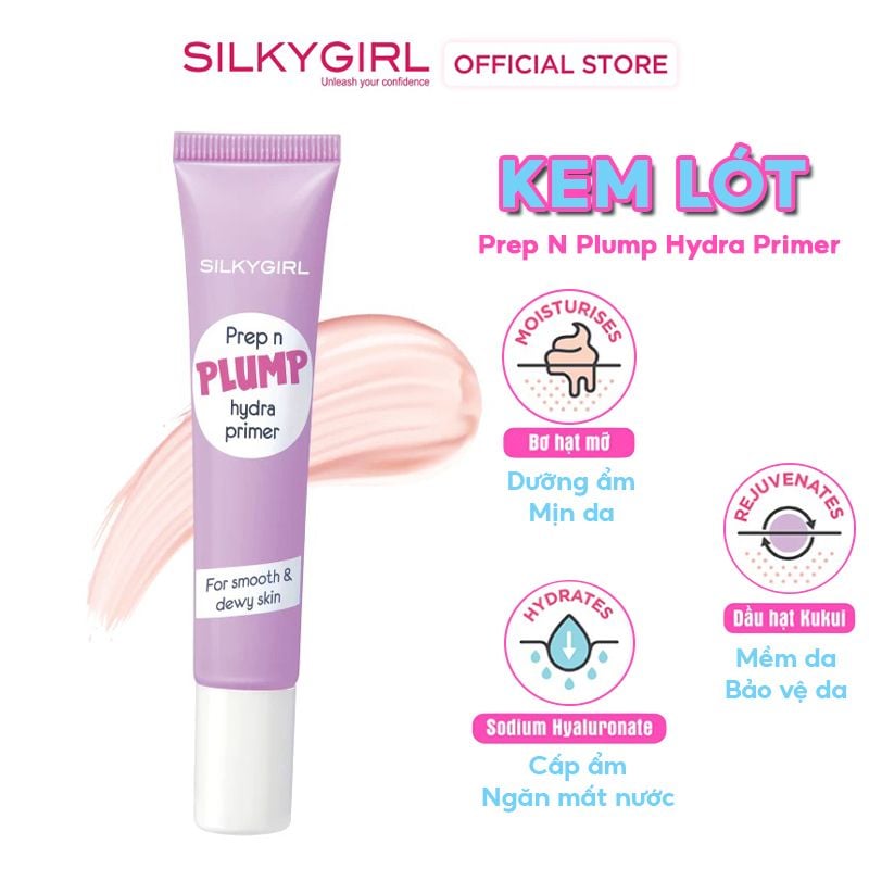 Kem Lót Silkygirl Dưỡng Ẩm Prep N Plump Hydra Primer 15ml